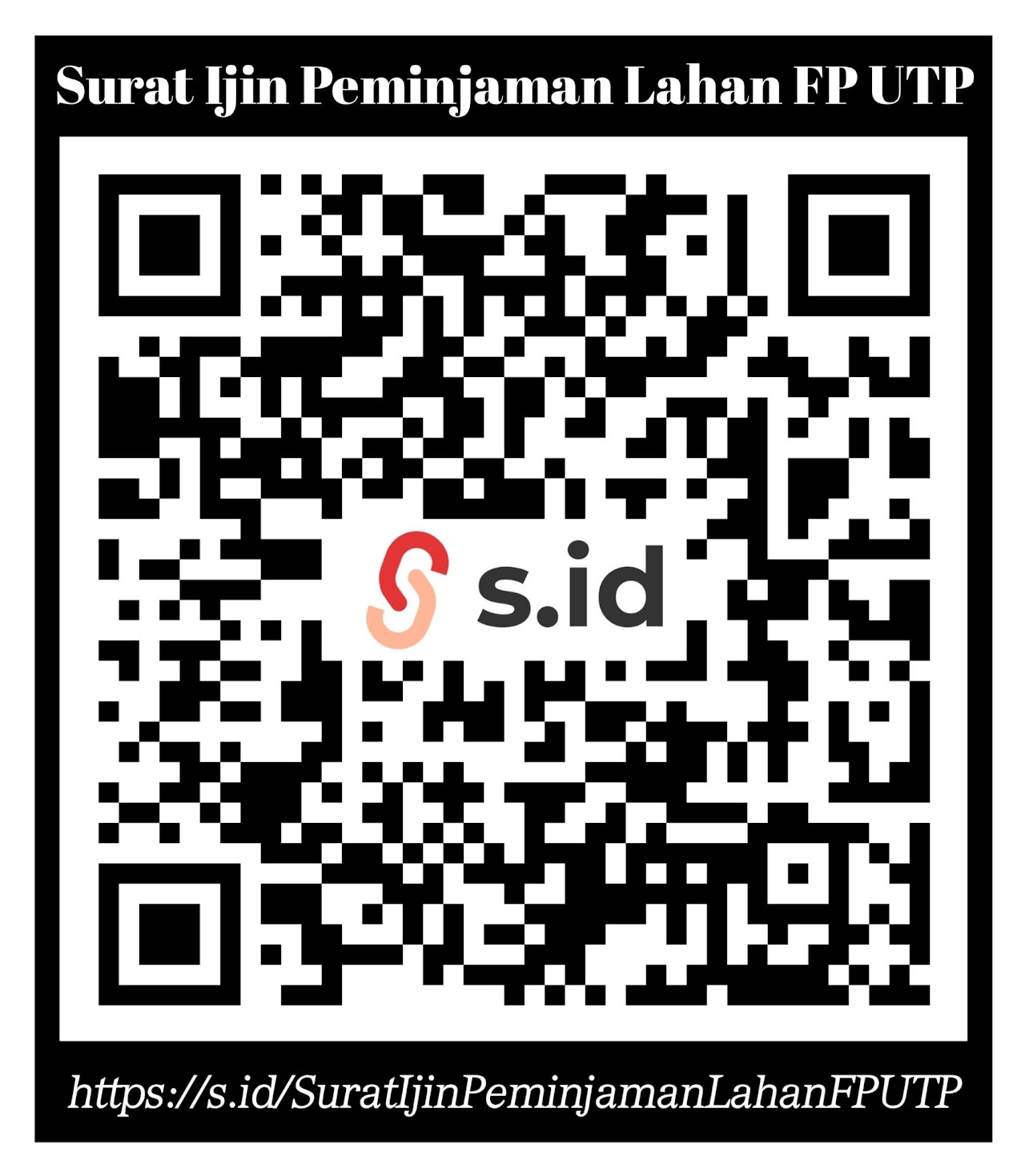 QR Code Surat Ijin Peminjaman Lahan