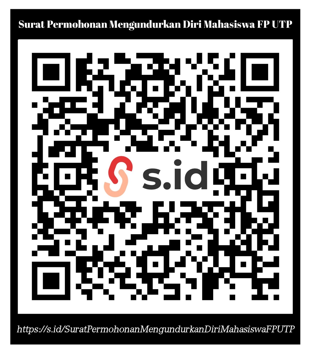 QR Code Template Surat Permohonan Mengundurkan Diri Mahasiswa